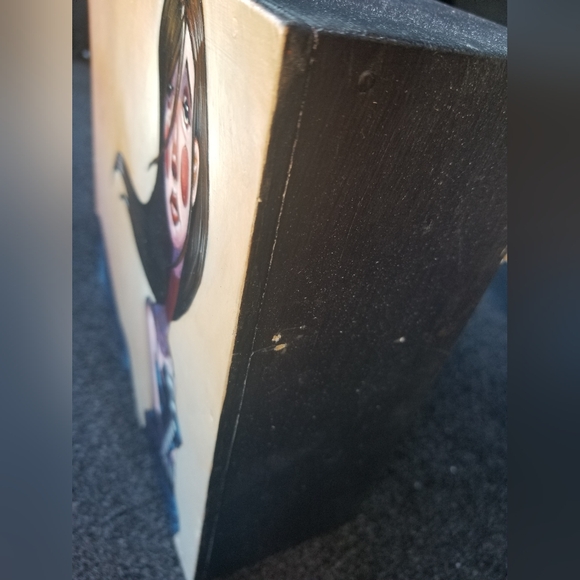 JOSHUA CLAY "When You're Gone", Acrylic on wood original painting 9" x 9" x 3.5" - Picture 5 of 9